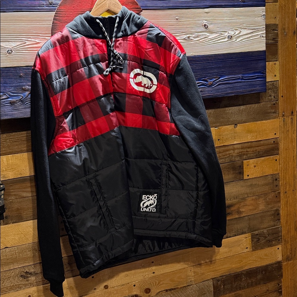 Ecko Unlimited Black Jacket with Logo Patch
